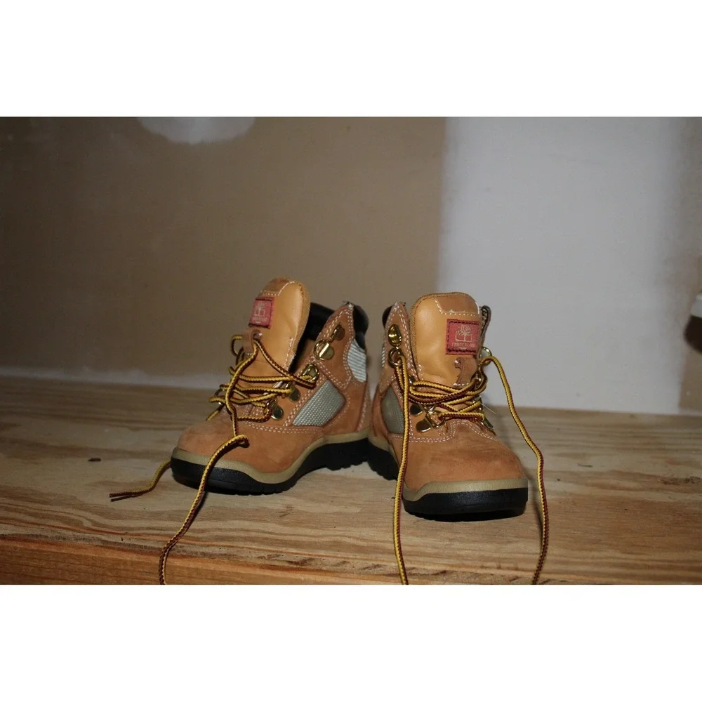 Timberland Field Boot 6 Inch L/F‎ Toddler Wheat Nubuck TB044893 231 Size 8M